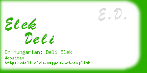 elek deli business card